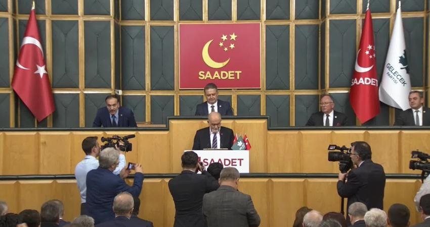 Saadet Partisi Genel Başkanı Temel Karamollaoğlu, Saadet Partisi-Gelecek Partisi TBMM