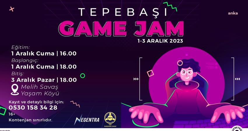 Tepebaşı Belediyesi tarafından ‘Tepebaşı Game Jam’ etkinliği düzenlenecek. Etkinlikte katılımcılar