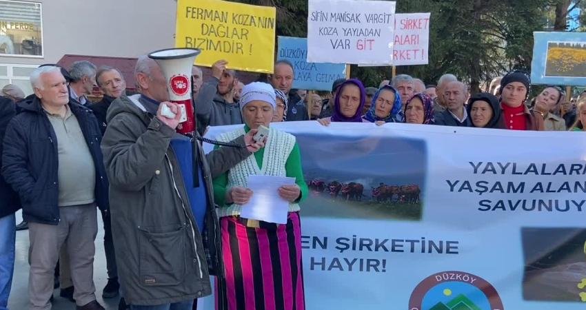 Trabzon’un Düzköy İlçesi Honofter Yaylası’nda yapılması planlanan maden ocağını yöre