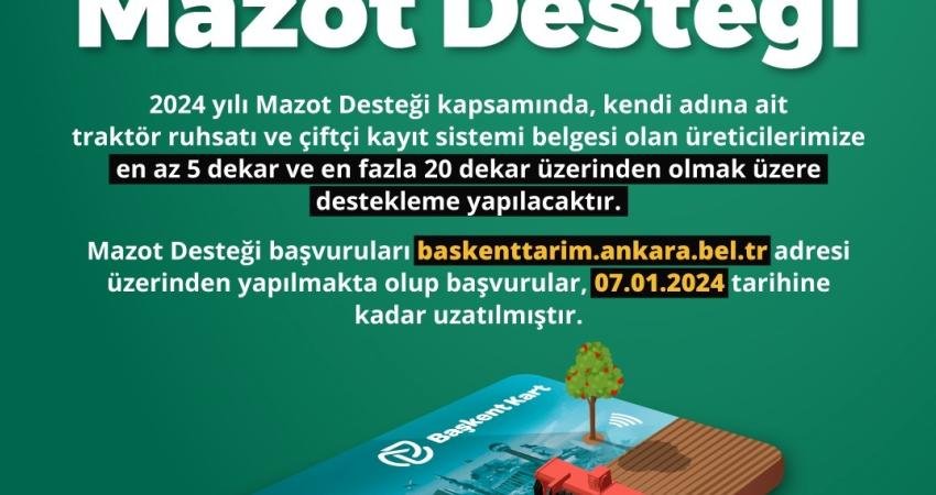 Ankara Büyükşehir Belediyesi Kırsal Kalkınma Daire Başkanlığı, 2024 yılı mazot