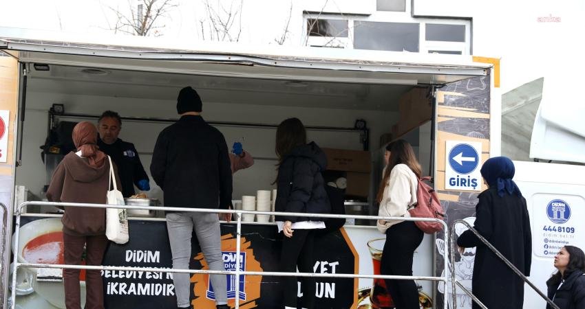 Didim Belediyesi’nin soğuk kış günlerindeki çorba ikramı Didimli vatandaşların ve