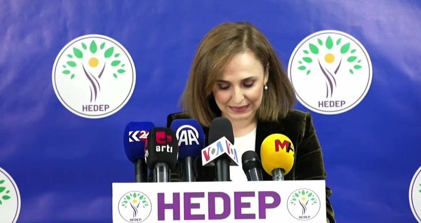 Halkların Eşitlik ve Demokrasi Partisi (HEDEP) Sözcüsü Ayşegül Doğan, “Türkiye’nin