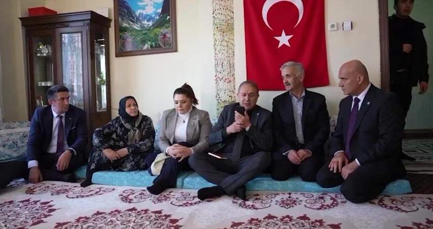 İYİ Parti heyeti, bugün, Hakkari’de, Pençe-Kilit operasyon bölgesinde şehit olan