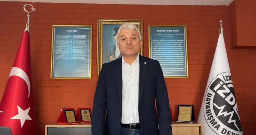 İzmir Depremzedeleri Dayanışma Derneği (İZDEDA) Başkanı Hayar Özkan, 'yarısı sizden