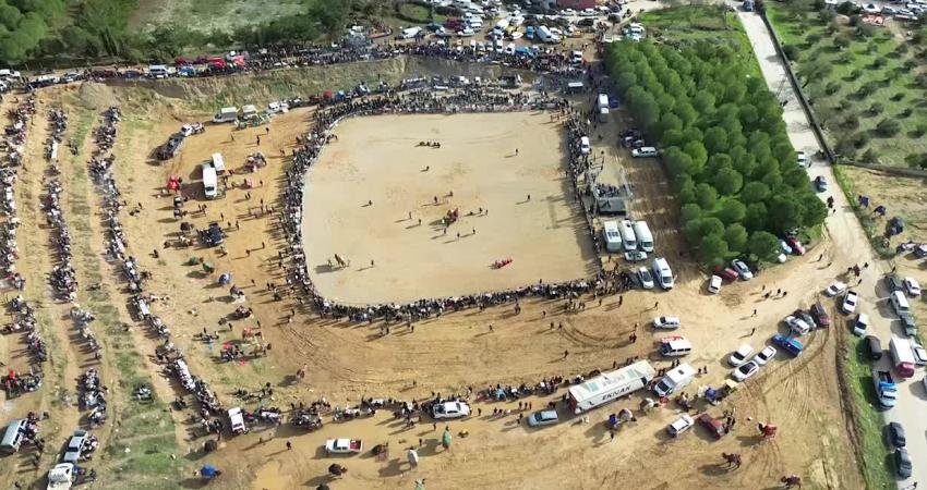 Kemalpaşa Akalan Mahallesi’nde bulunan alanda gerçekleşen Geleneksel Kemalpaşa Deve Güreşi