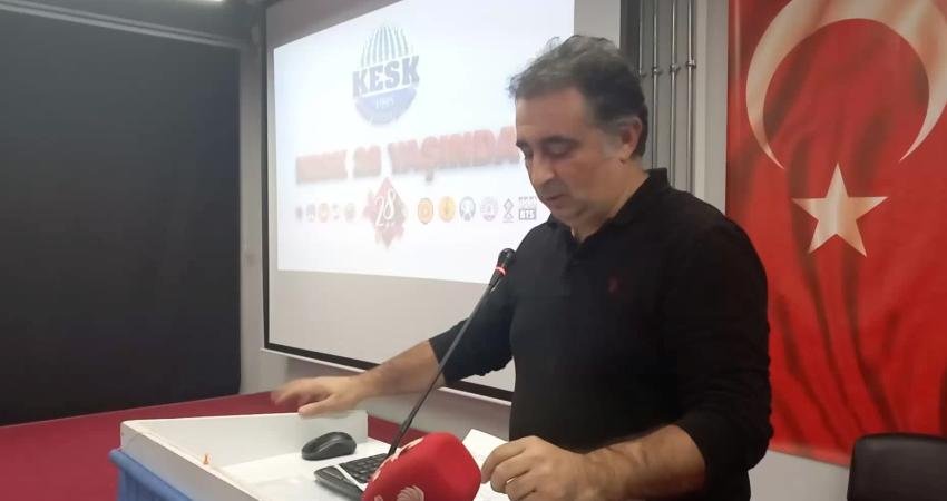 KESK Samsun Şubeler Platformu Dönem Sözcüsü Erdem Avcı, konfederasyonun kuruluşunun