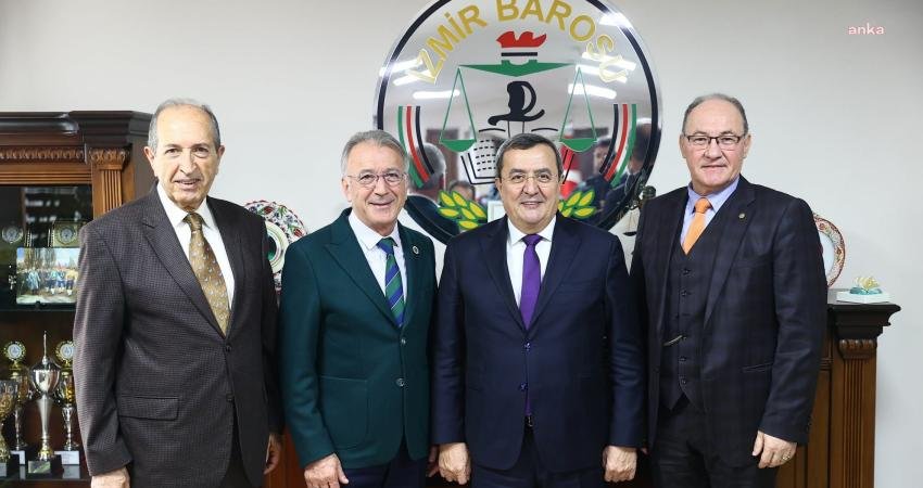 İzmir Barosu'nu ziyaret eden Konak Belediye Başkanı ve İzmir Büyükşehir