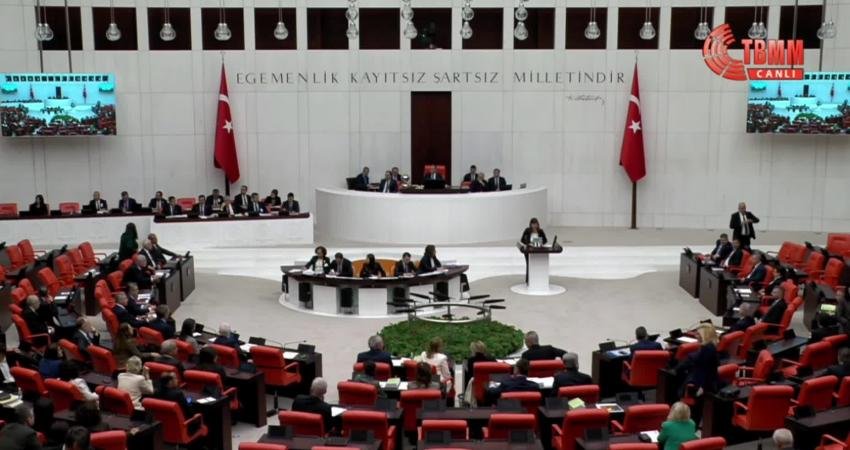 DEM Parti Grup Başkanvekili Meral Danış Beştaş, TBMM Genel Kurulu'nda,