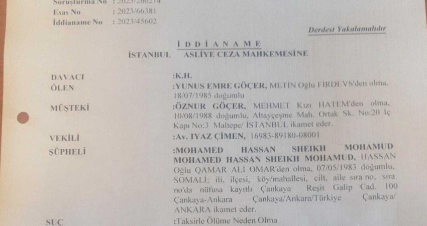 İstanbul'da meydana gelen trafik kazasında motokurye Yunus Emre Göçer'in ölümüne