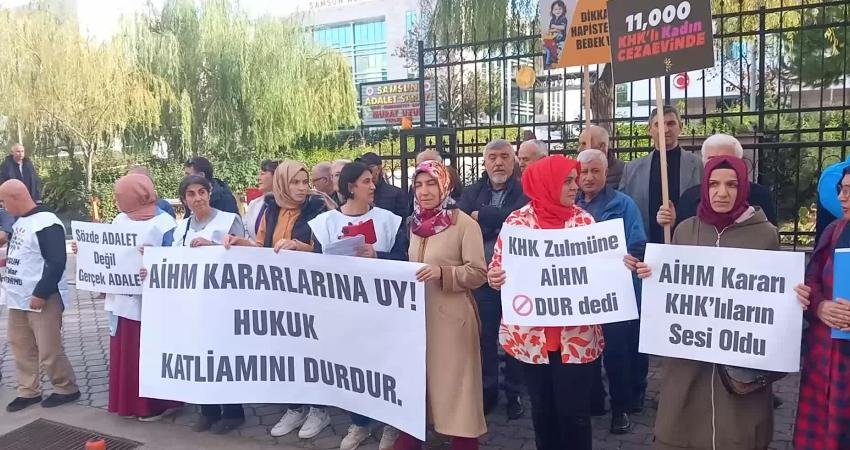 Samsun KHK’lılar Platformu üyeleri, AİHM'in Yüksel Yalçınkaya ile ilgili verdiği