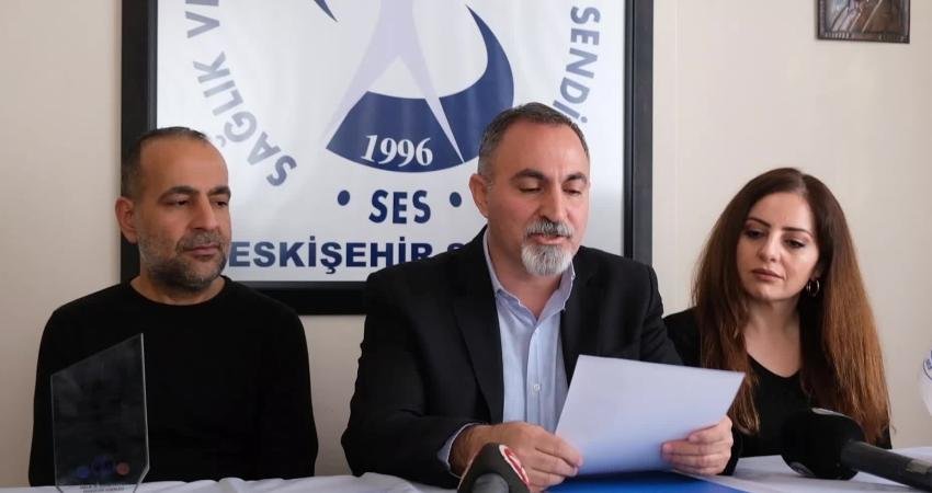 112 çalışanlarının sorunlarına ilişkin açıklama yapan SES Eskişehir Şube Eş