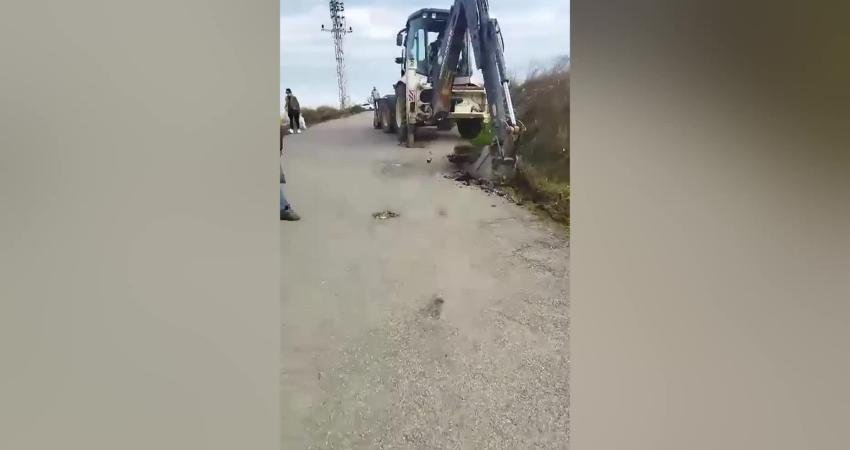 Sinop’ta Seyyid İbrahim Bilal KYK Yurdu’na giden yolun bir kısmının