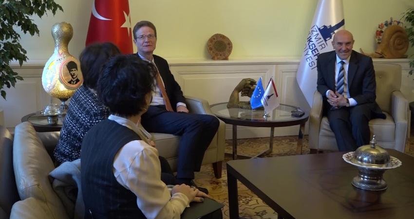 Avrupa Birliği Türkiye Delegasyonu Başkanı, Büyükelçi Nikolaus Meyer-Landrut,  İzmir Büyükşehir