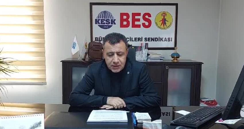 Büro Emekçileri Sendikası (BES) Genel Başkanı Özer Avanaş, “Dört kişilik