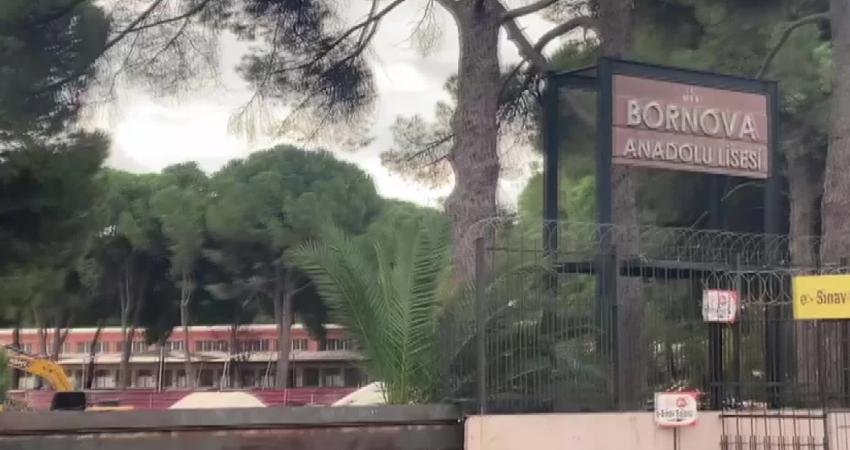 İzmir Bornova Anadolu Lisesi’ne ait korulukta “Suriyeliler için anaokulu yapılıyor”