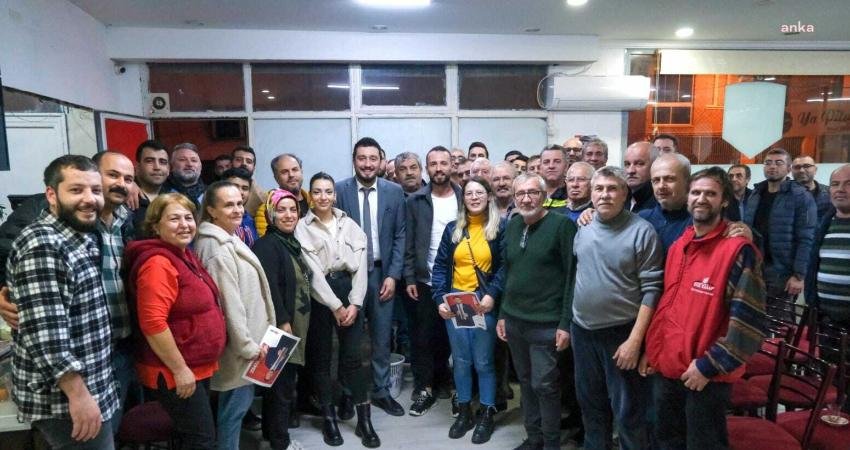 Saha çalışmalarına Çamdibi’nde devam eden Bornova Belediye Başkan Aday Adayı