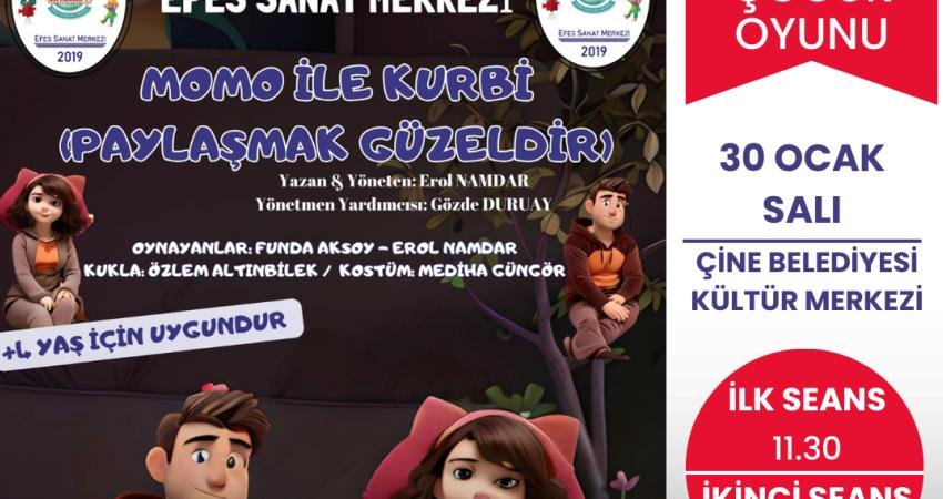 Çine Belediyesi yarıyıl tatilini değerlendirmek isteyen çocukları, 'Momo ile Kurbi'