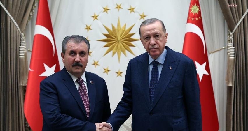 Cumhurbaşkanı Recep Tayyip Erdoğan, BBP Genel Başkanı Mustafa Destici ile