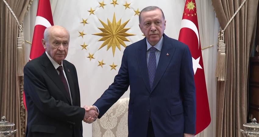 Cumhurbaşkanı Recep Tayyip Erdoğan, MHP Genel Başkanı Devlet Bahçeli ile