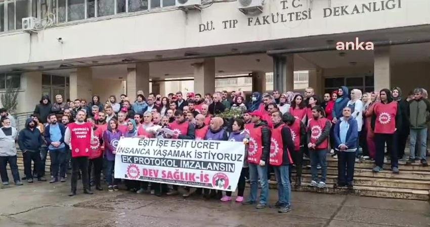 DİSK'e bağlı Dev-Sağlık İş Sendikası üyesi sağlık çalışanları, bugün Diyarbakır