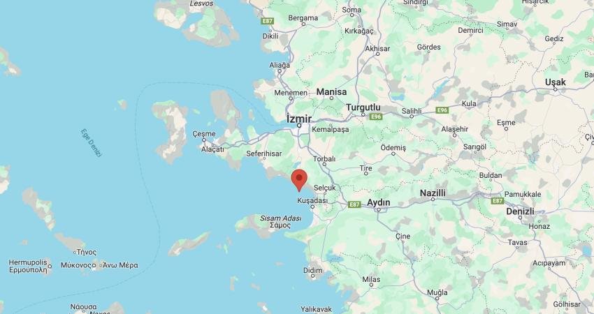 İzmir Menderes açıklarında, Kuşadası Körfezi’nde; 5.1 büyüklüğünde deprem oldu.