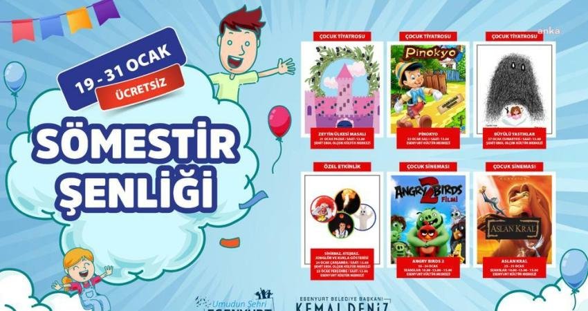 Okulların yarıyıl tatiline girmesiyle birlikte Esenyurt Belediyesi, öğrenciler için “Sömestir