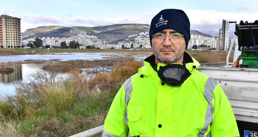 İzmir Büyükşehir Belediyesi ekipleri sivrisineklere yönelik mücadelesini kış aylarında da
