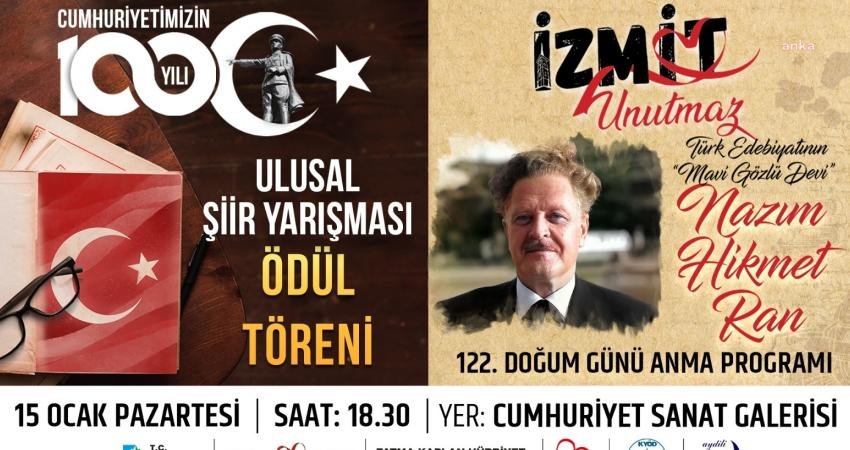 İzmit Belediyesi, ‘İzmit Unutmaz’ etkinlikleri kapsamında usta şair Nazım Hikmet