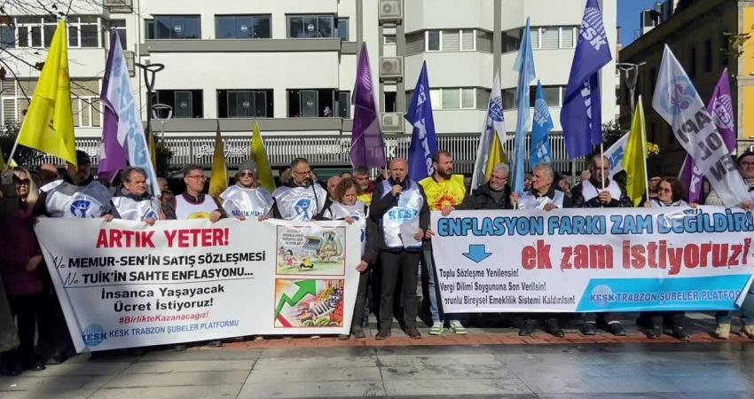 Kamu Emekçileri Sendikası Konfederasyonu (KESK) Trabzon Şubeler Platformu, TÜİK’in açıkladığı