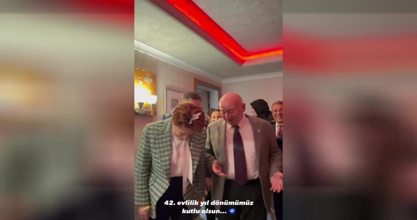 İYİ Parti Genel Başkanı Meral Akşener ve eşi Tuncer Akşener,