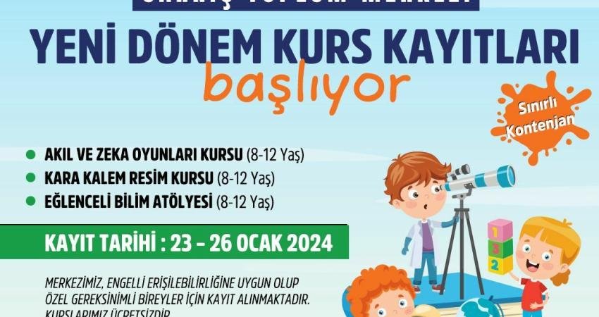 Gaziemir Belediyesi’nin Sarnıç Toplum Merkezi’nde 8-12 yaş aralığındaki çocuklar için