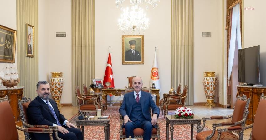 TBMM Başkanı Numan Kurtulmuş, RTÜK Başkanı Ebubekir Şahin’i makamında kabul