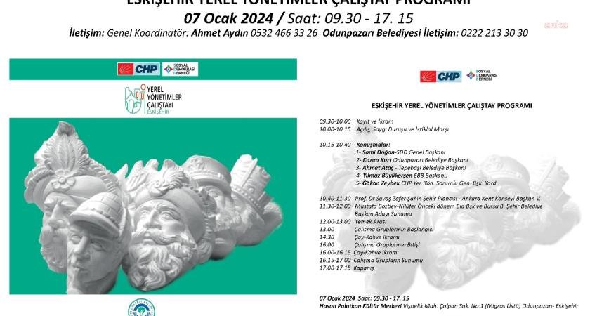 Sosyal Demokrasi Derneği tarafından düzenlenen Yerel Yönetimler Çalıştayı, Odunpazarı Belediyesi