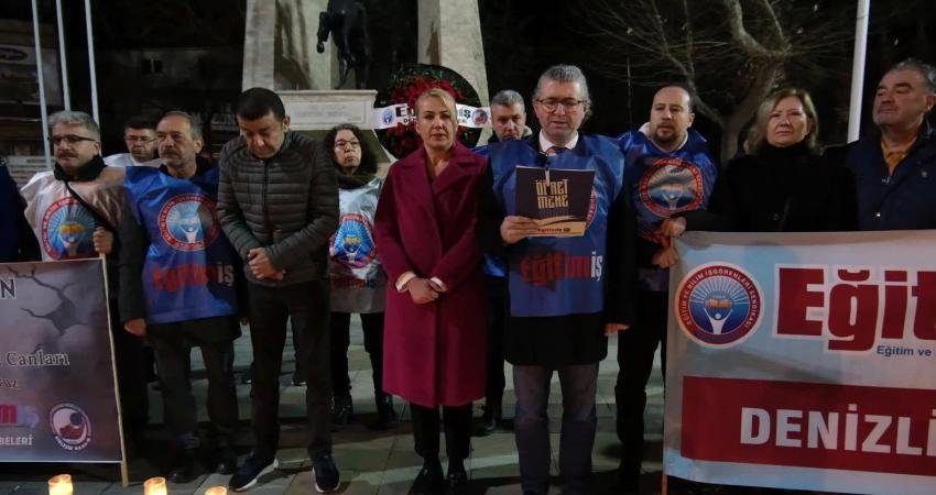 Birleşik Kamu İş ve Eğitim İş Denizli Şubesi üyeleri, saat
