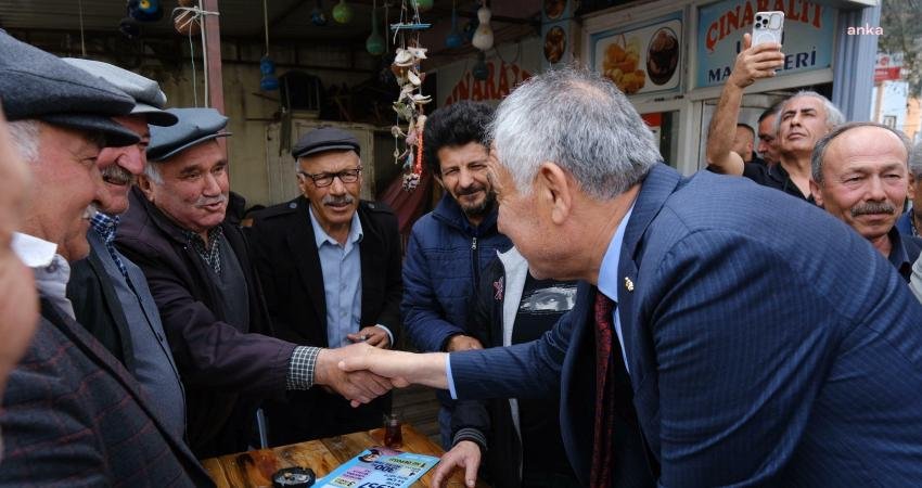 Adana B&uuml;y&uuml;kşehir Belediye Başkanı Zeydan Karalar, Karaisalı il&ccedil;esinde halkla buluştu,