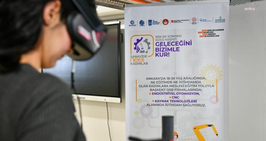 Ankara Büyükşehir Belediyesi, “Sanayide Neet Kadınlar Projesi” kapsamında düzenlenen kaynakçılık