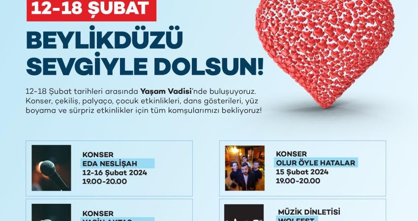 Beylikdüzü’nde 14 Şubat Sevgililer Günü etkinlikleri başladı. Beylikdüzü Belediyesi tarafından