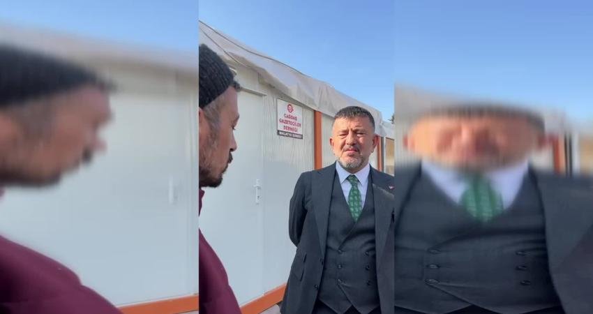 Malatya’lı depremzedeler, CHP B&uuml;y&uuml;kşehir Belediye Başkan adayı Veli Ağbaba’ya dert