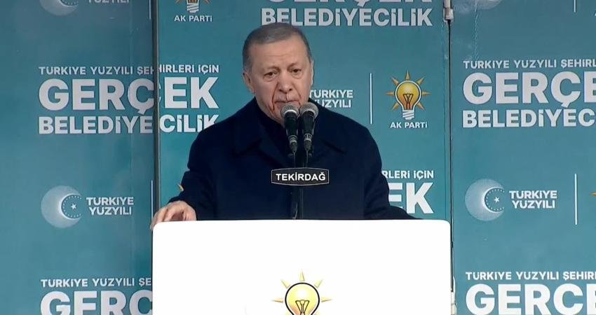 Tekirdağ'da konuşan Cumhurbaşkanı ve AKP Genel Başkanı Erdoğan, kendilerini iyi