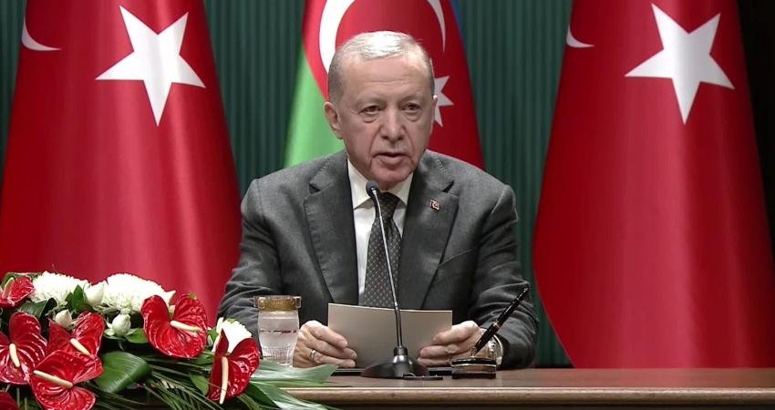 Cumhurbaşkanı Recep Tayyip Erdoğan, Azerbaycan Cumhurbaşkanı İlham Aliyev ile yaptığı