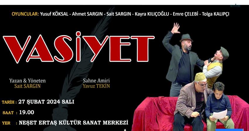 Kırşehir Belediyesi Şehir Tiyatroları, yarın saat 19.00&rsquo;da Neşet Ertaş K&uuml;lt&uuml;r