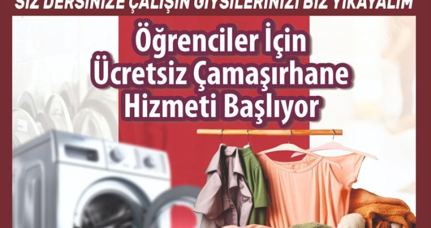 Kırşehir Belediyesi&rsquo;nin, &ouml;ğrenci dostu kent hedefiyle hayata ge&ccedil;irdiği Giysi Yıkama