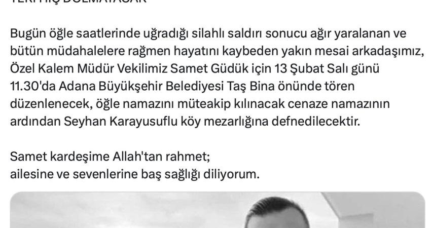 Adana Büyükşehir Belediye Başkanı Zeydan Karalar, dün öğle saatlerinde makamında uğradığı