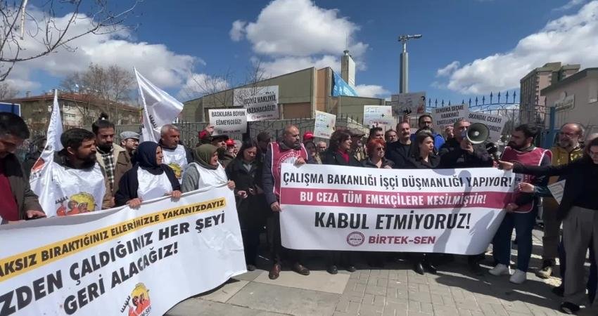 Özak Tekstil işçilerinin örgütlendikleri BİRTEK-SEN’e “sendikal baskı” yaptığı gerekçesiyle kesilen
