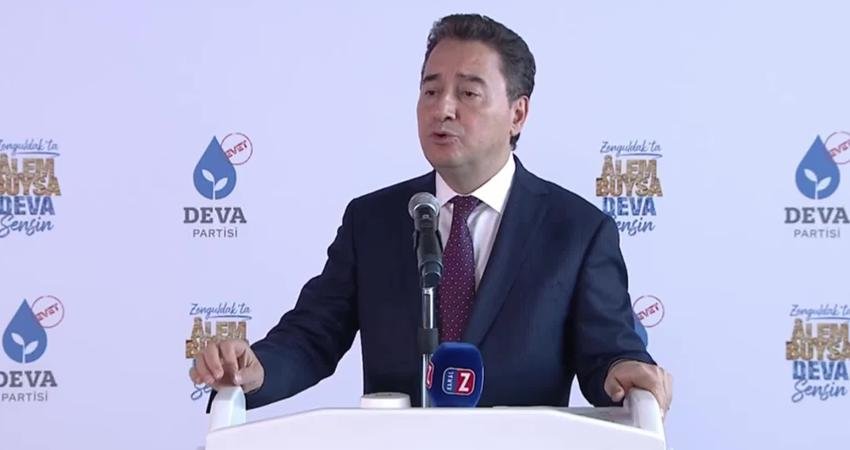 DEVA Partisi Genel Başkanı Ali Babacan, Zonguldak&rsquo;taki aday tanıtım toplantısında;