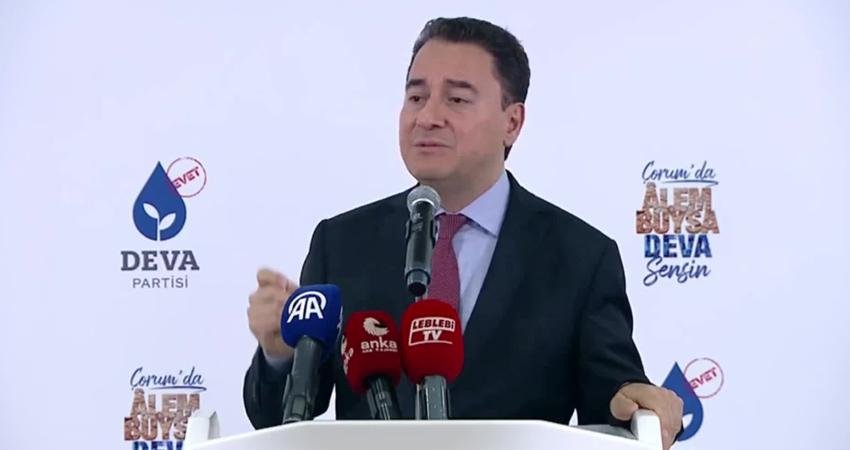 DEVA Partisi Genel Başkanı Ali Babacan, &Ccedil;orum&rsquo;da; &ldquo;&Uuml;lkenin başındaki insan