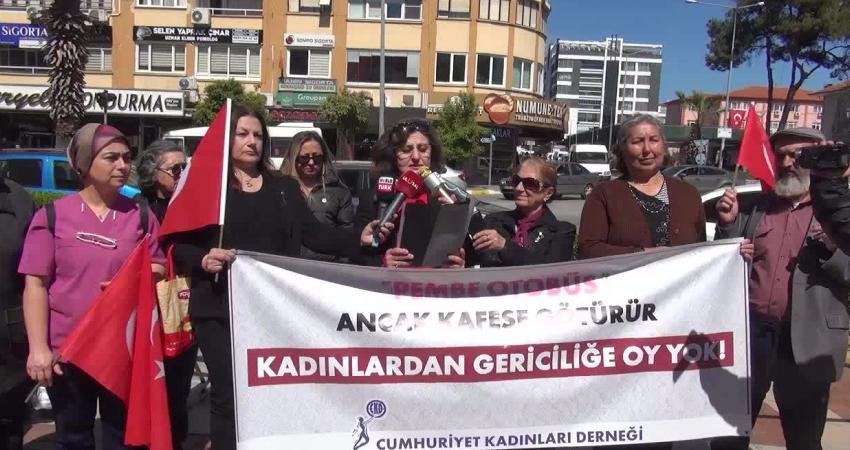 Cumhuriyet Kadınlar Derneği Nazilli Şubesi, bazı belediye başkan adaylarının &lsquo;pembe