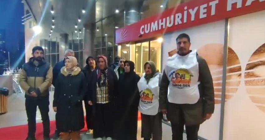 Hak talepleri için Ankara’ya yürüyen Agrobay işçileri için CHP Genel