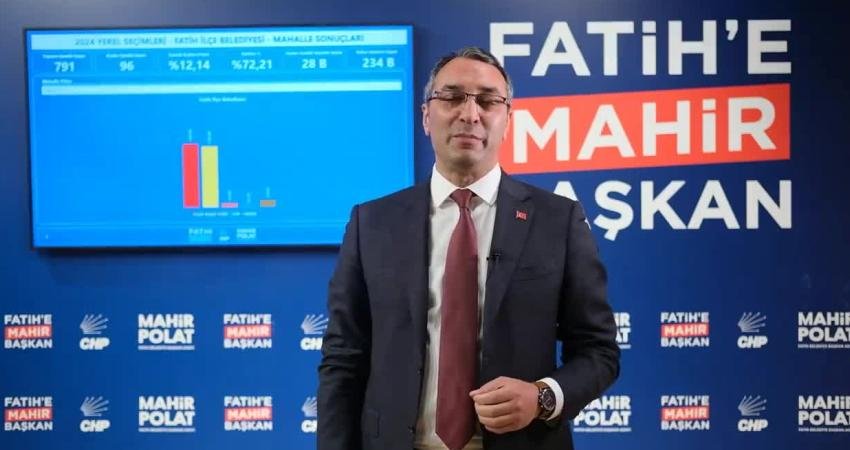 CHP İstanbul Fatih Belediye Başkan adayı Mahir Polat, &ldquo;Y&uuml;zde 12