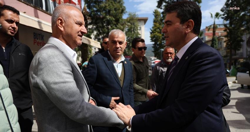 &Ccedil;ine Belediye Başkanı Mehmet Kıvrak, Aydın ziyareti kapsamında il&ccedil;eye gelen